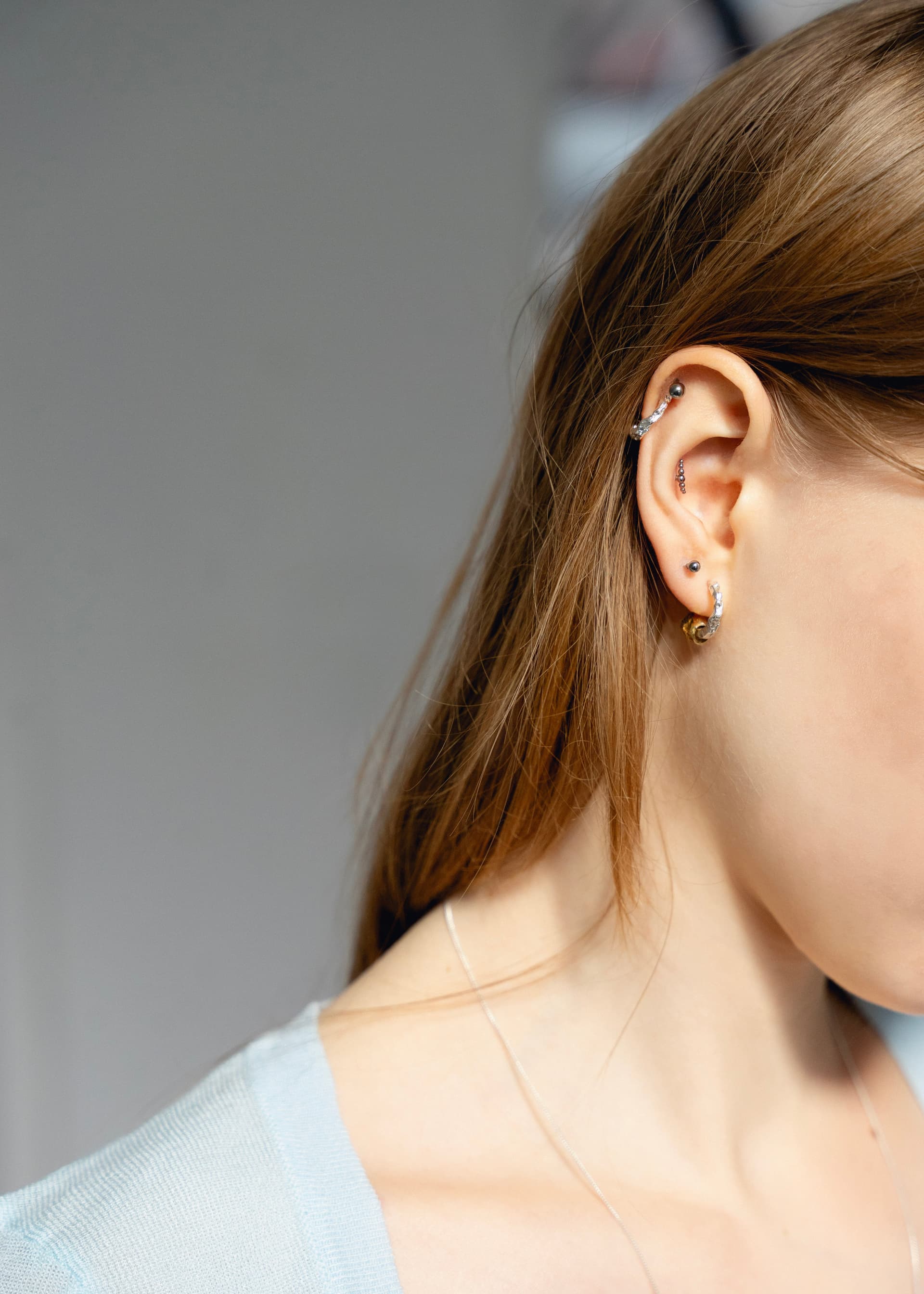 Soft Earring + Gold Charm