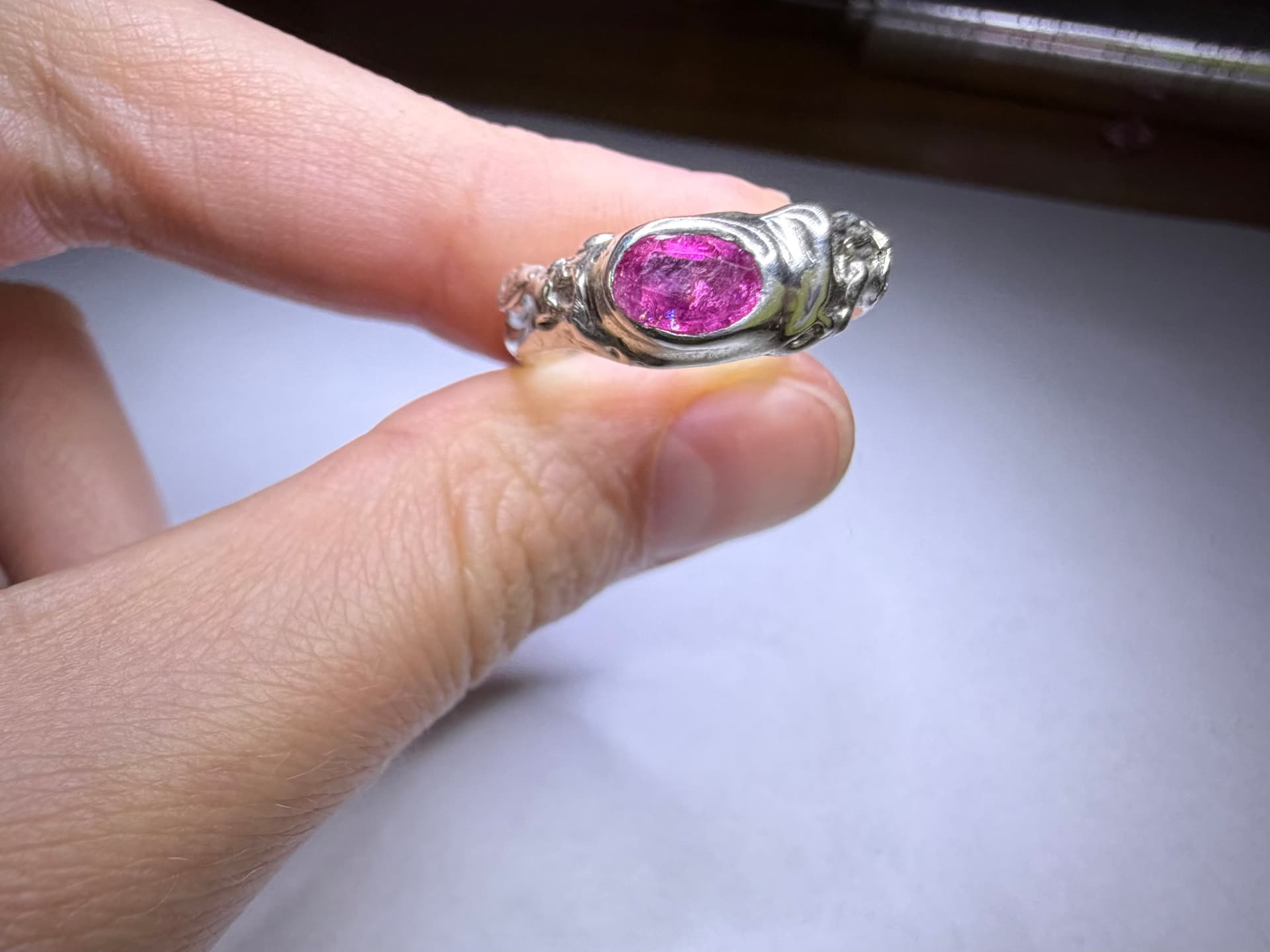 Pink tourmaline Ring