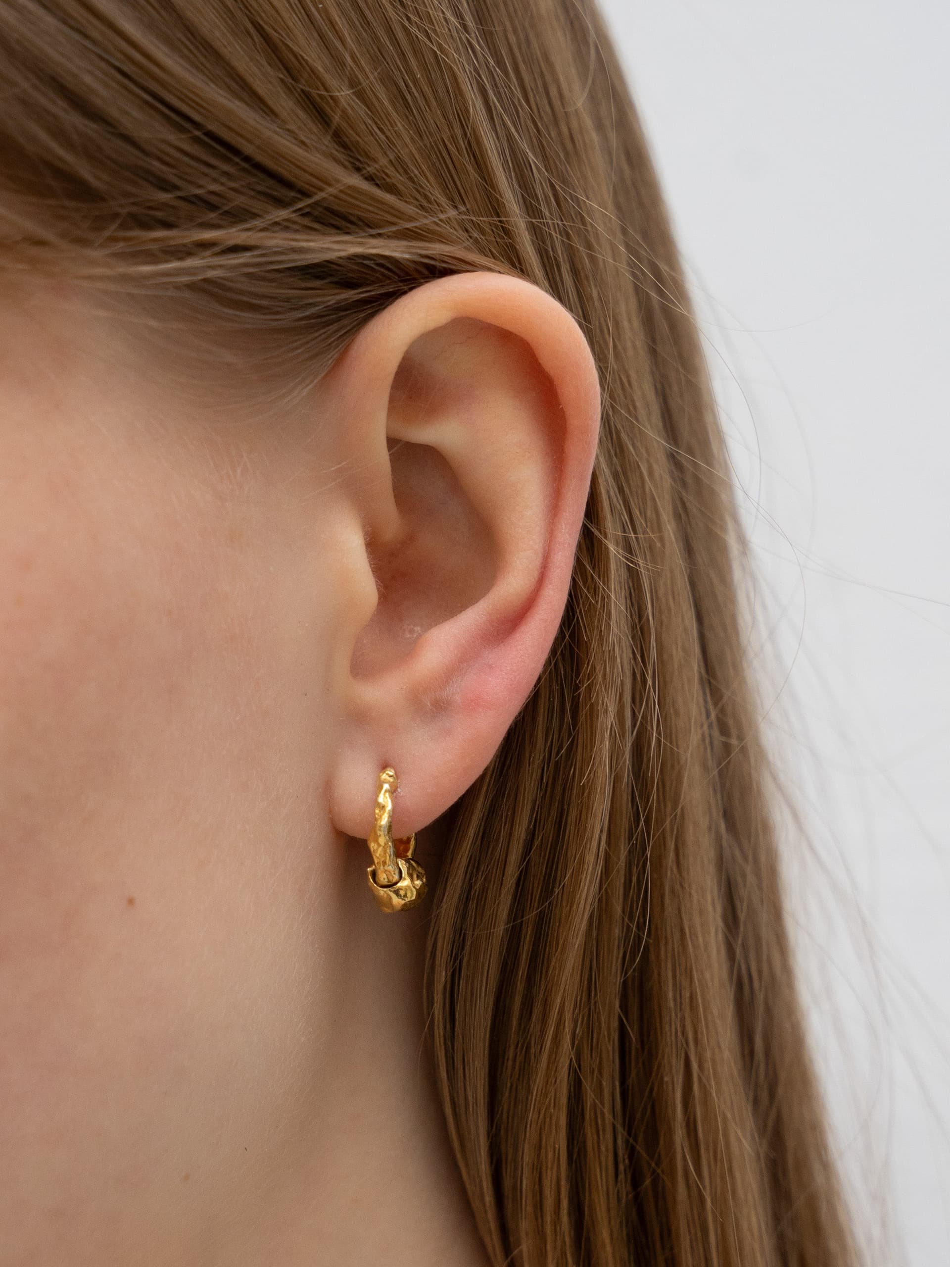 Soft Earring + Gold Charm