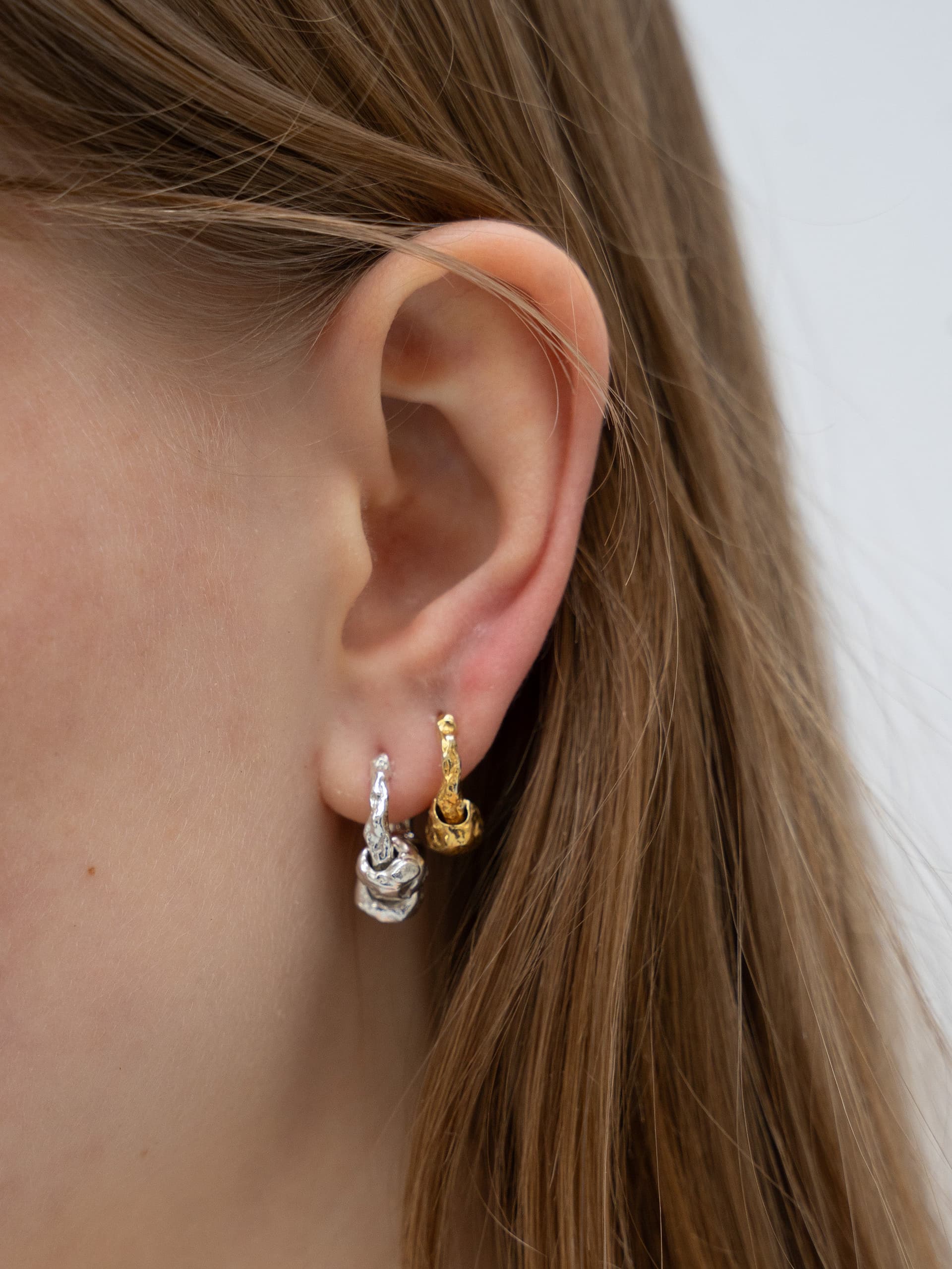 Soft Earring + 2 Silver Charms