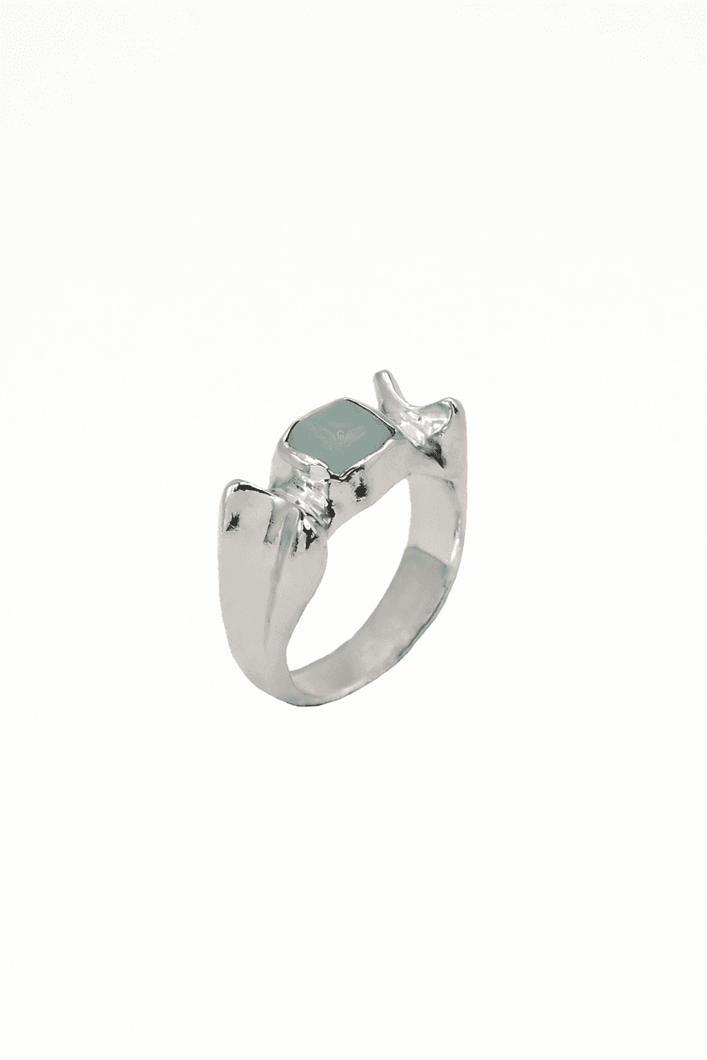 Still Ring with aqua agate