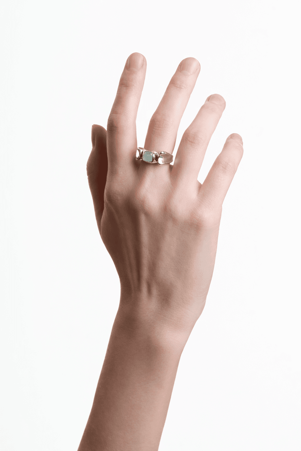 Still Ring with aqua agate