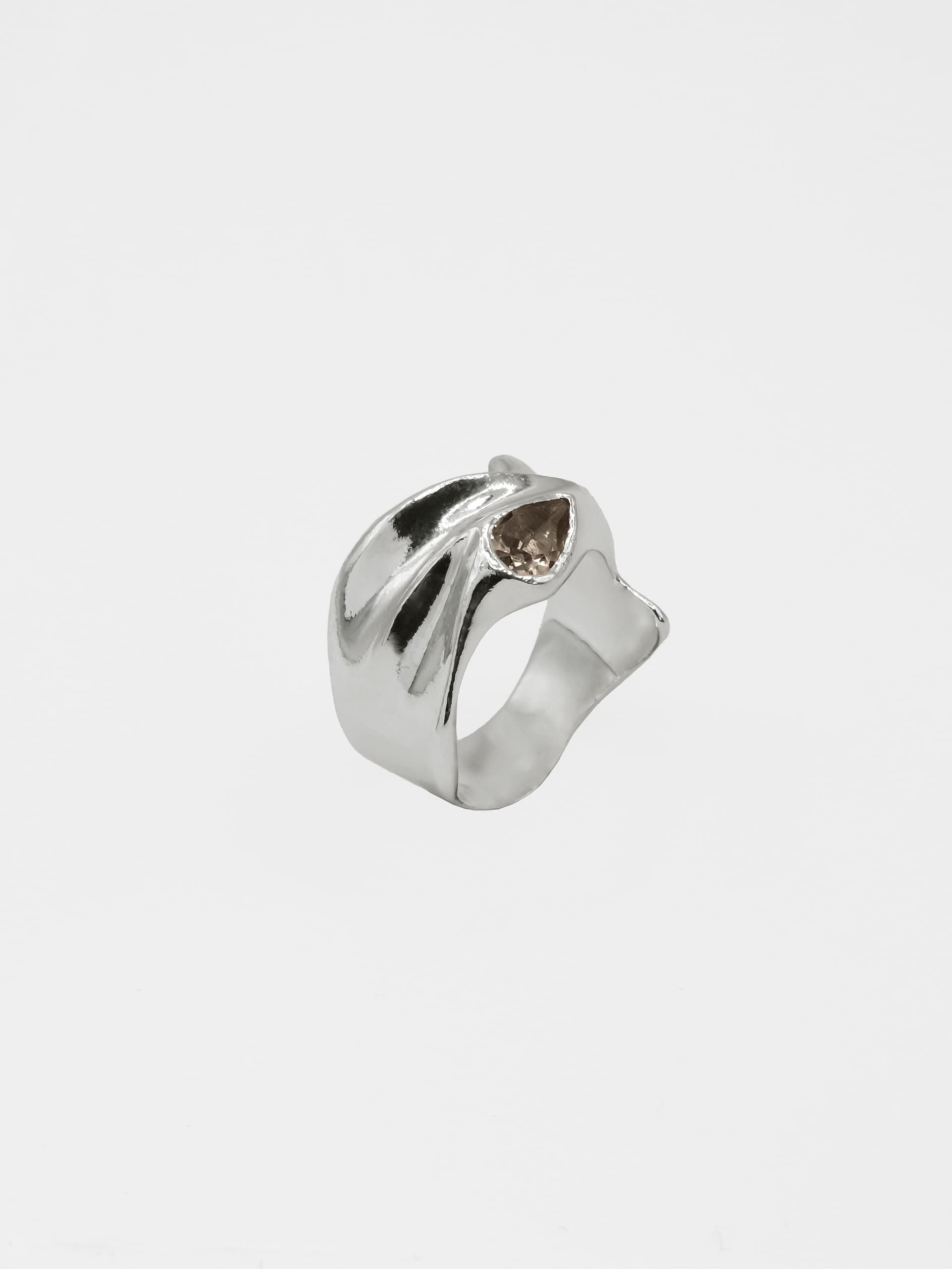 Haze ring with Smoky Quartz